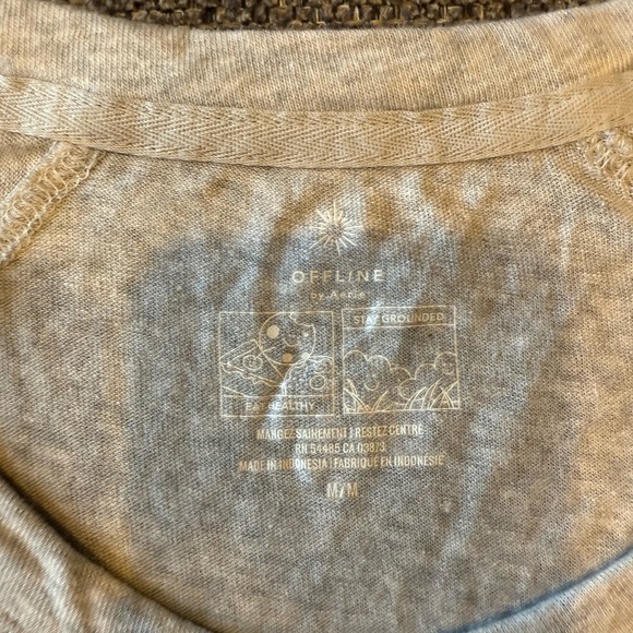 Aerie Heather Gray Women's Short Sleeve Tee - Picture 2 of 3